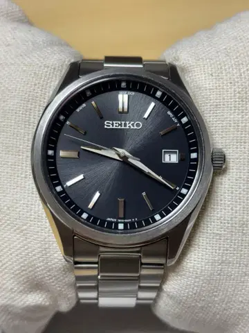 SEIKO 스테인리스 스틸 손목시계 블랙