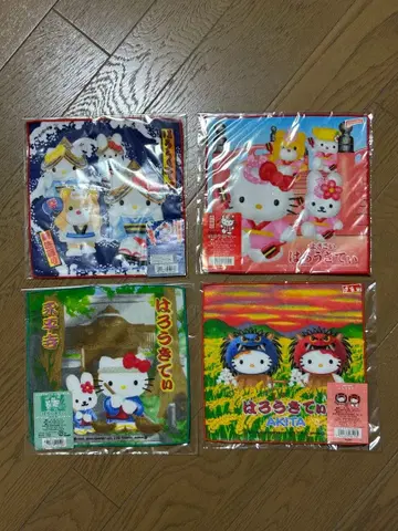 헬로키티 타월 4장 세트