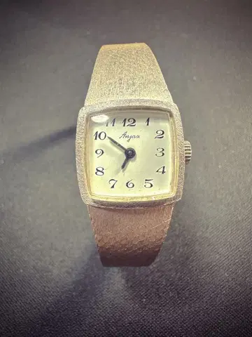 유럽제 Anjax 기계식 손목시계 수동 와인딩 835 실버 앤티크 시계