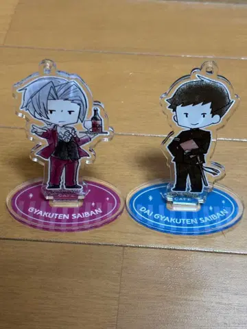 캡콤 카페 아크릴 스탠드 역전재판 미츠루기 레이지 나루호도 류이치