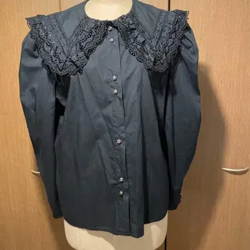 빈티지 블랙 블라우스