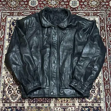 하자품) 90s 짧은 기장 소가죽 가죽 자켓