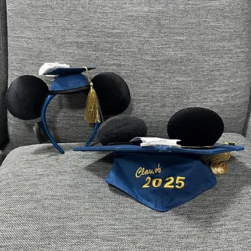 WDW 미키 졸업 머리띠 이어햇 캡