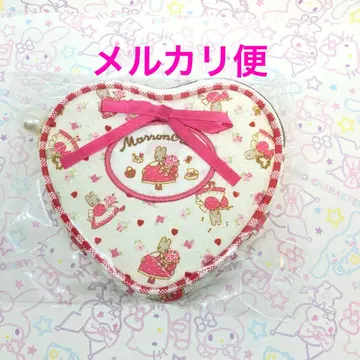 산리오 마론 크림 퀼트 하트 파우치 크림 파우치
