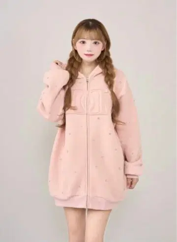 다리치 DD 로고 비쥬 지퍼 후드티