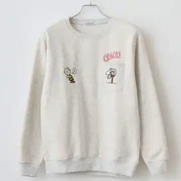 스누피 찰리 트레이닝복 맨투맨 속기모 남성용 L 자수 O