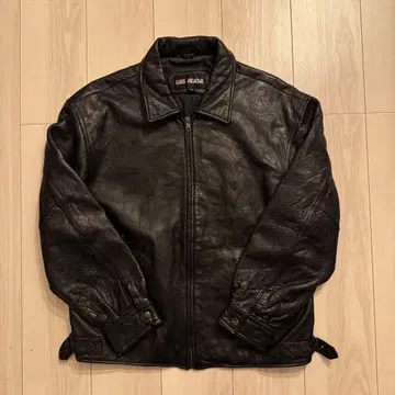 천연 가죽 가죽 자켓 블랙
