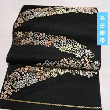 No.5664 나고야 오비 순수 실크 미재단 기모노 미사용 새상품