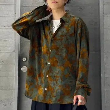 HARE 하레 무라조메 브라가라 셔츠 올 패턴 오버 사이즈