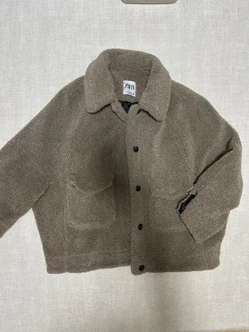 ZARA 보아 자켓 브라운 M