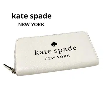 kate spade 케이트 스페이드 로고 장지갑 가죽 화이트