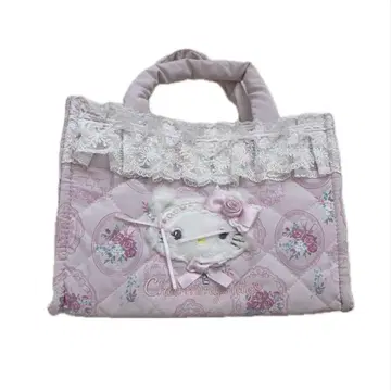 화이트 프릴 챠미 키티 백