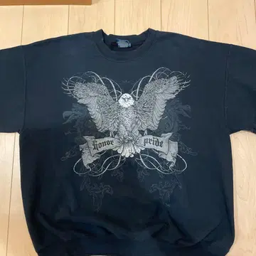 PURITAN 블랙 맨투맨 L 사이즈 독수리 디자인