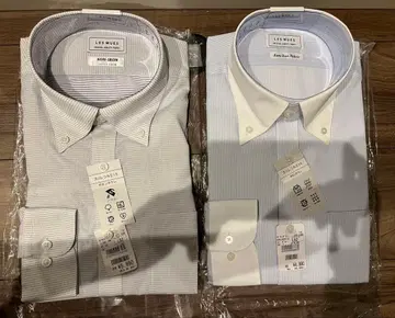 LES MUES 논아이론 형태 안정 셔츠 2장 세트 L82 미사용 새상품