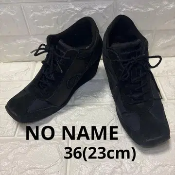 NO NAME 블랙 웨지솔 스니커즈 36 23cm