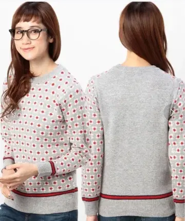 coen 데이지 자카드 니트