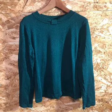 [ 5520번 ] AMACA 아마카 니트 그린 라메 얇은 소재