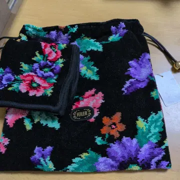 택 포함 새상품 FEILER 꽃무늬 복조리 파우치 손수건