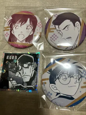 명탐정 코난 코난랜드 앱 캔뱃지 특전 스티커 4점