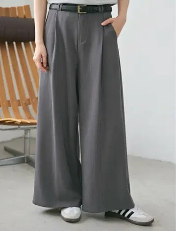 anchic 턱 들어간 베이직 와이드 팬츠