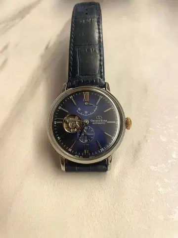 오리엔트 스타 자동 와인딩 세미 스켈레톤 블루