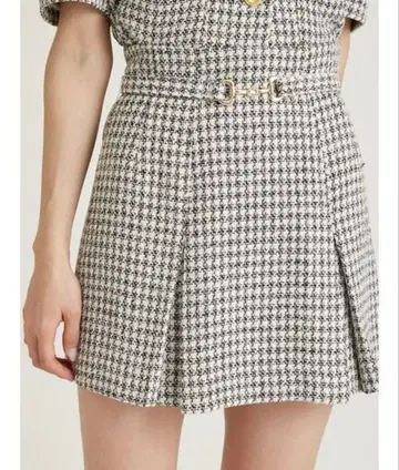 SNIDEL 플리츠 미니 스커트 벨트 포함