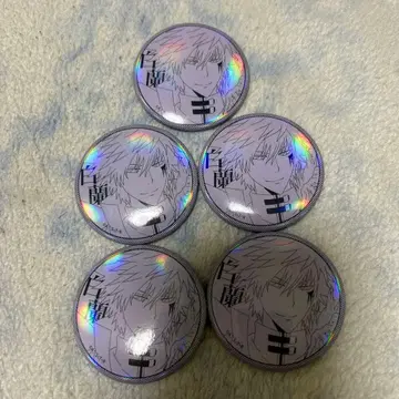 가정교사 히트맨 REBORN! 홀로그램 캔뱃지 화이트 란 5점