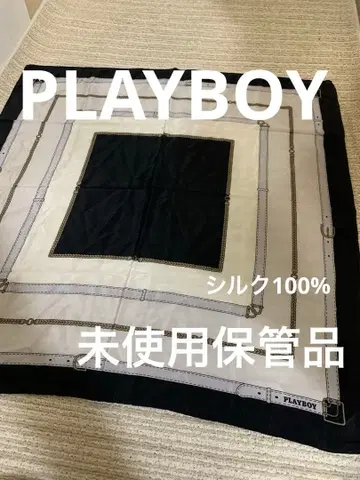 PLAYBOY 실크 스카프 .벨트 디자인.새상품급.빈티지 상품.