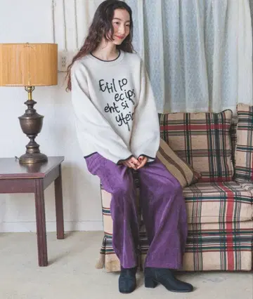 거의 미사용 니코앤드 오크리 레터링 니트 풀오버