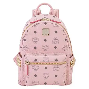 MCM 파우더 핑크 핑크 백팩 미니
