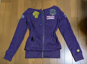 헤이세이 갸루 후드티 원피스 더블 지퍼 해골 영문 숫자 새상품 미사용