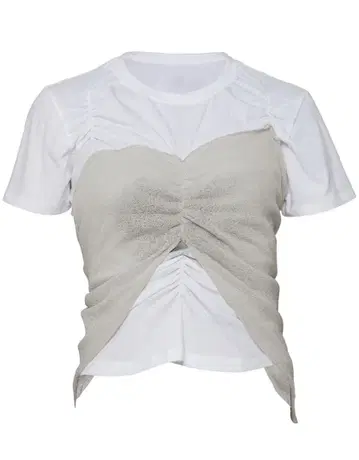 FRAREUP Bustier Layered T-Shirt beige