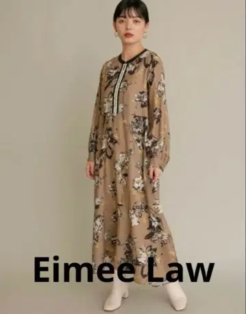 에이미 로우 Eimee Law 플라워 프린트 플레어 헴 드레스