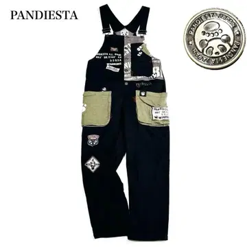 새상품급 팬디에스타 오버롤 작업복 자수 와펜 L 밀리터리