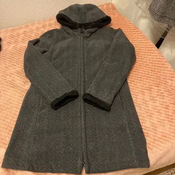 플리스 라이닝 그레이 코트 L 사이즈
