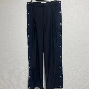 ADRER (아들러) 스트레이트 와이드 팬츠 블랙 x 네이비 S