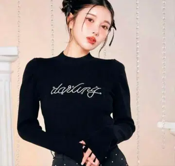 darich 다리치 darling 비쥬 니트탑 블랙