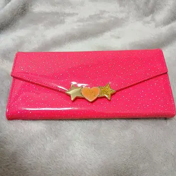 소중한 Pinky Girls 라메 믹스 장지갑 핑크