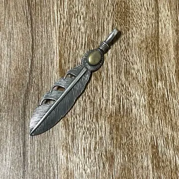 실버 925 페더 깃털 모티브 목걸이