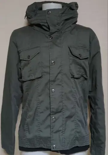 밀리터리 자켓 방한 L 슬림 타입 짙은 카키 그레이