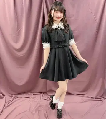 ROJITA 비즈 브로치 넥타이 원피스