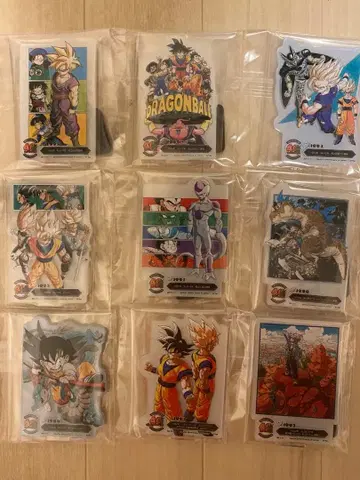 드래곤볼 40주년 제일복권 F상 아크릴 스탠드 9종