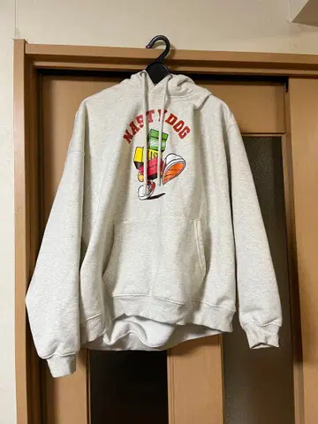 NASTYDOG 그레이 후드 부착 후드티 L 사이즈