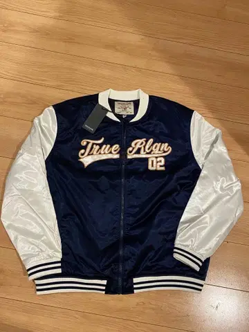 True Religion Satin Relaxed Varsity Jac