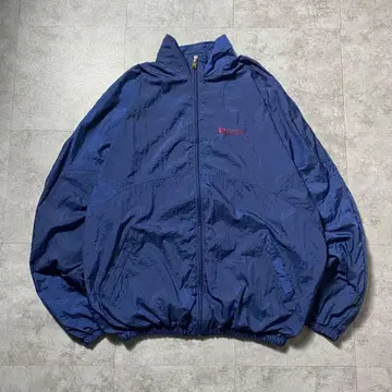 90's 러셀 애슬레틱 자수 원 포인트 네이비 나일론 자켓