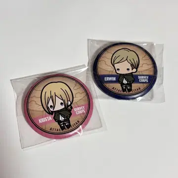 진격의 거인 히스토리아 (크리스타) 엘빈 캔뱃지 세트