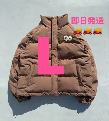 NINETY NINETY 브라운 다운 자켓