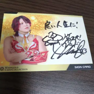 마리골드 친필 사인 트레이딩 카드 하야시시타 우타미