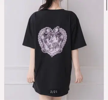 pium sweet berry bunny 오버 사이즈 반팔 T셔츠 피