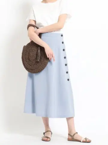 Dessin 플레어 스커트 라이트 블루